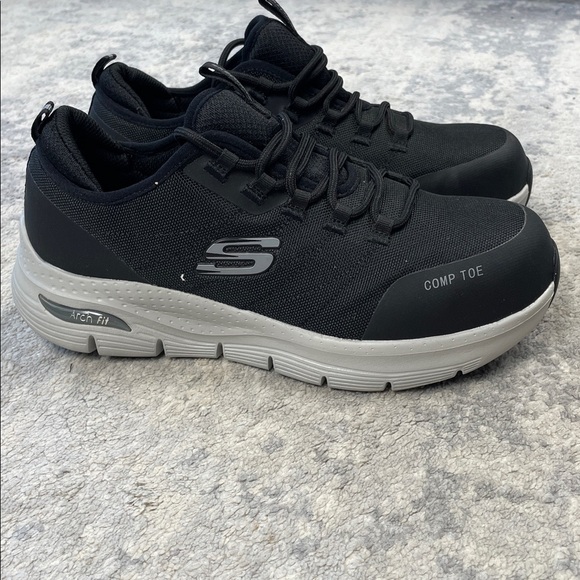 New Skechers Ebinal Work Arch Fit SR Composite Toe Shoes Black Womens Sz 9.5 - Picture 6 of 13